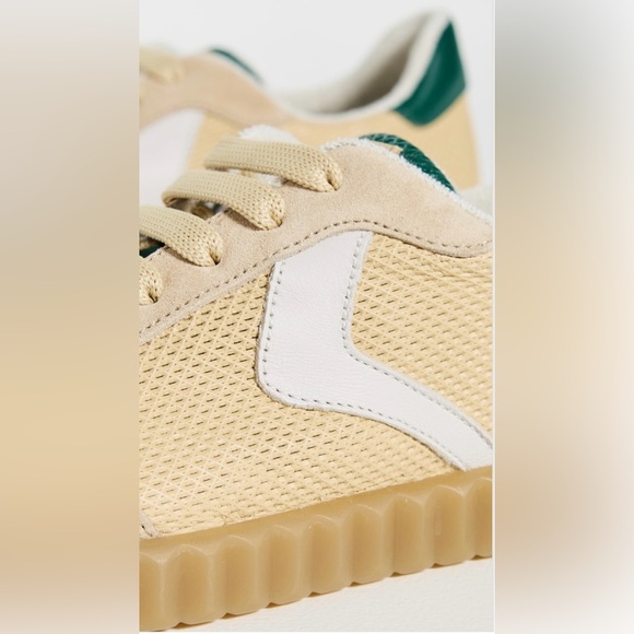 NWT VOILE BLANCHE Ines Sneaker in Ecru/Straw/Green - Picture 5 of 15